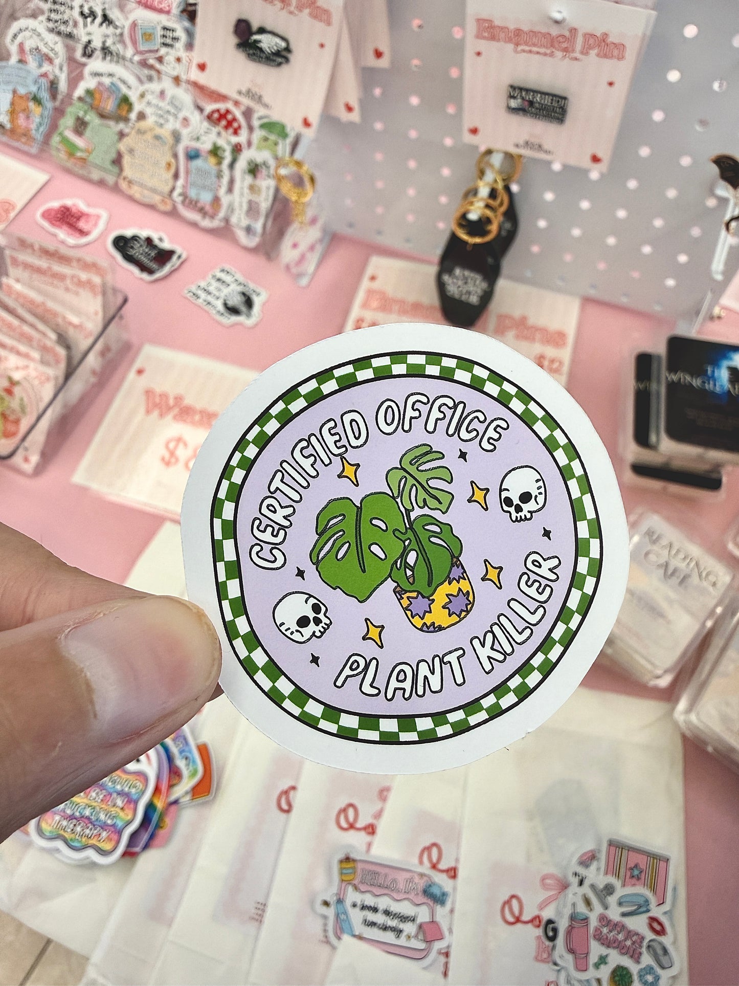 Certified Office Plant Killer Sticker