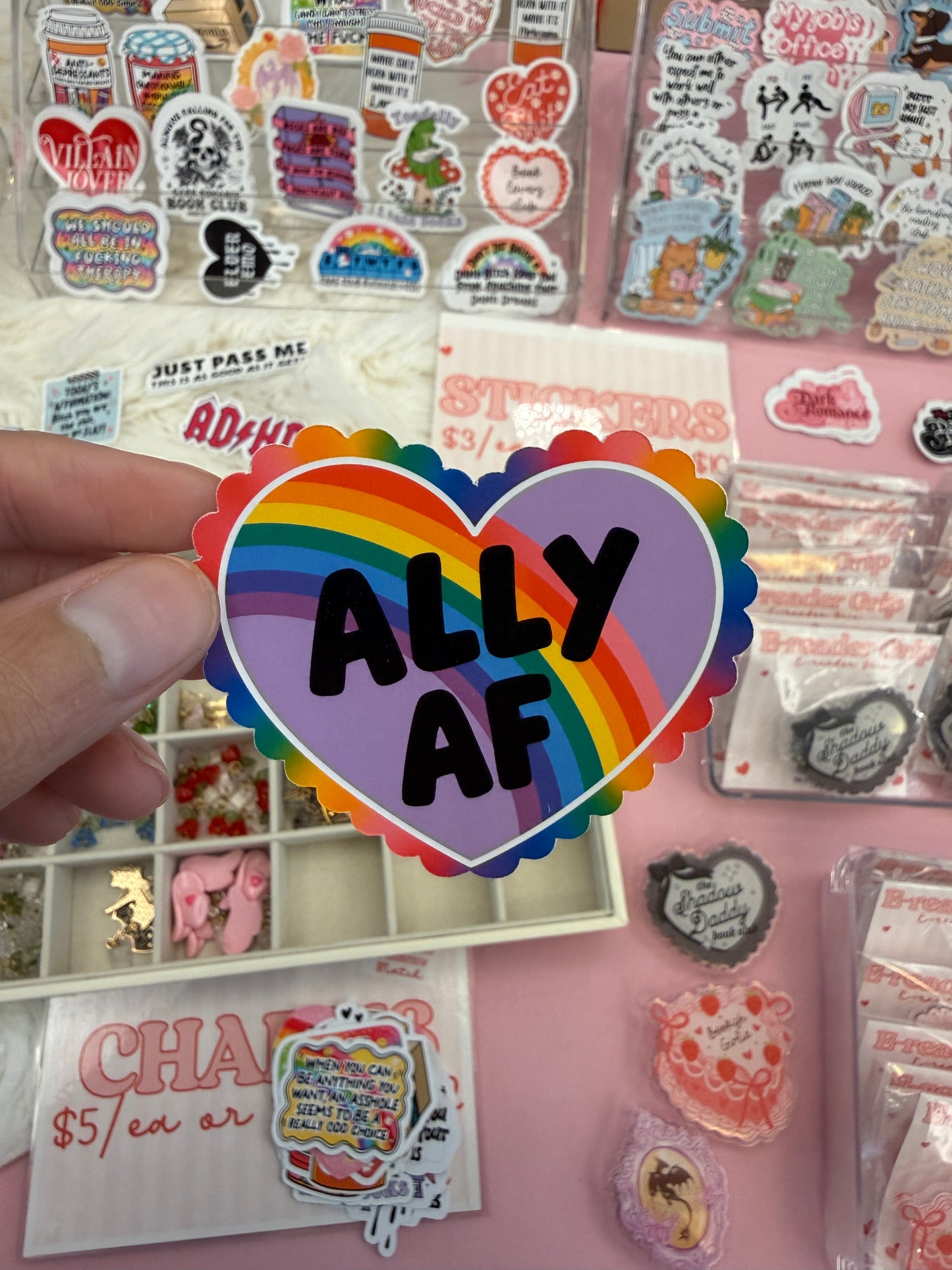 Ally AF Rainbow Heart Sticker