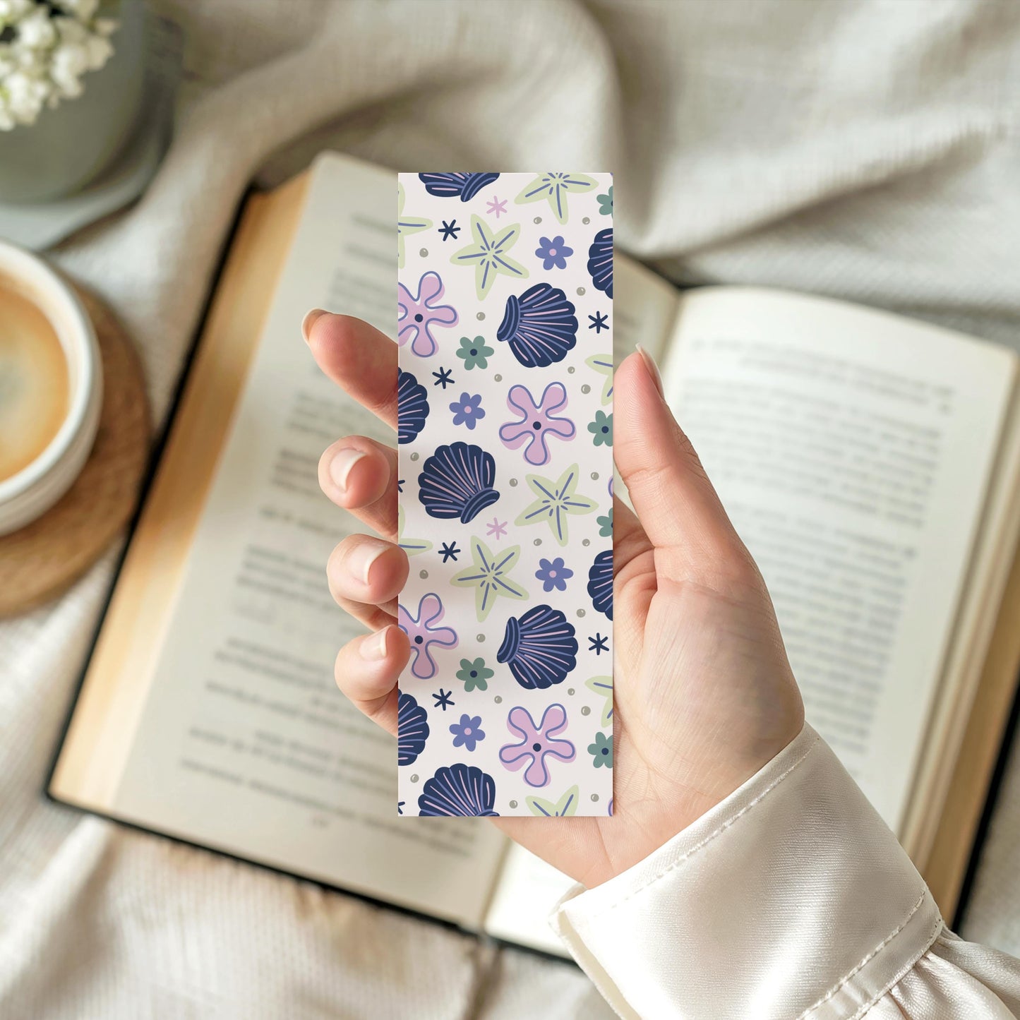 Coastal Bookmark | Shell Bookmark | Neutral Aesthetic Bookmark | Beach Reader Gift | Minimalist Bookmark | Book Lover Gift |