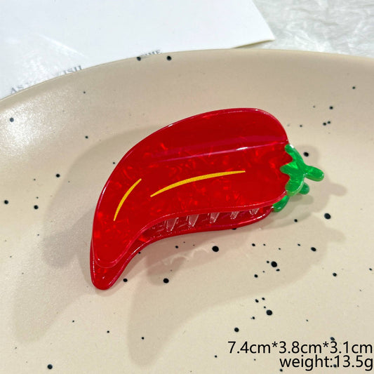 Chili Sauce Hair Claw, Realistic Food Hot Dog Hair Clip: Chili