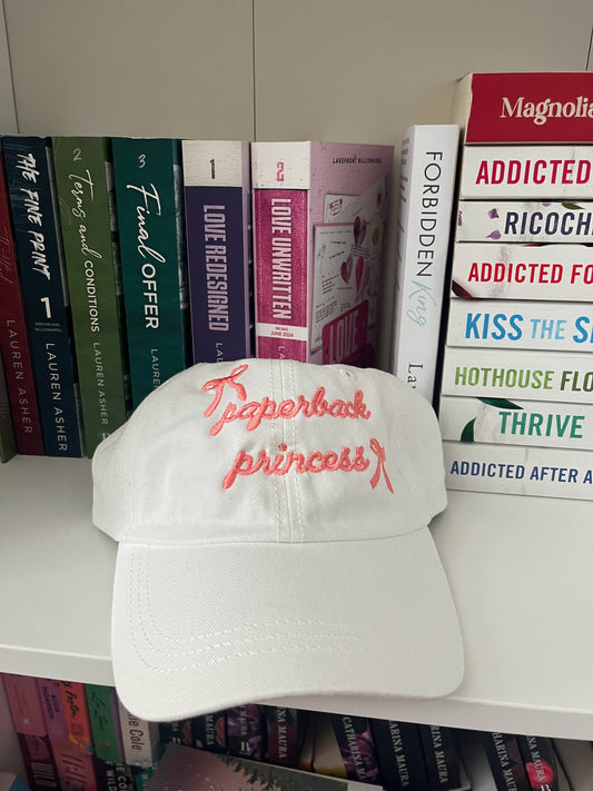 Paperback Princess- Bookish Hat: White