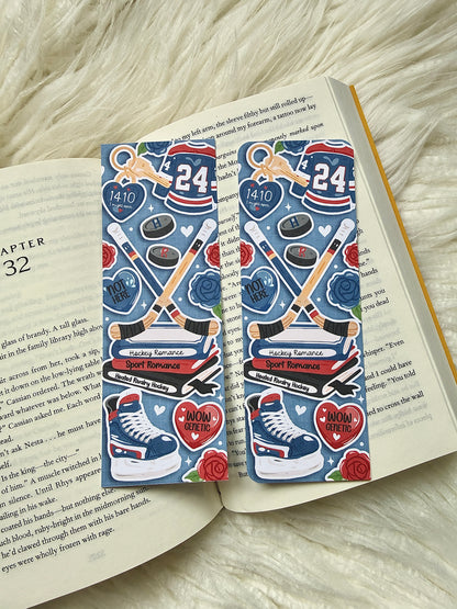 Heated Rivalry Inspired Hockey Romance Bookmark | Sports Romance Bookmark | Hockey Bookish Gift | Ilya & Shane | Rozanov | Hollander