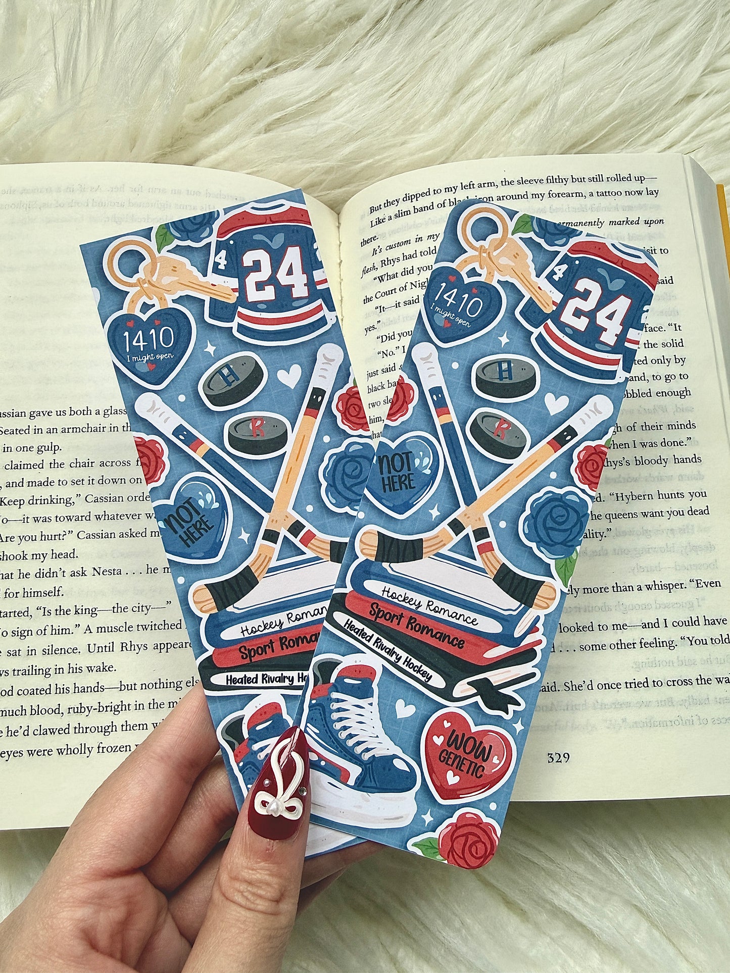 Heated Rivalry Inspired Hockey Romance Bookmark | Sports Romance Bookmark | Hockey Bookish Gift | Ilya & Shane | Rozanov | Hollander