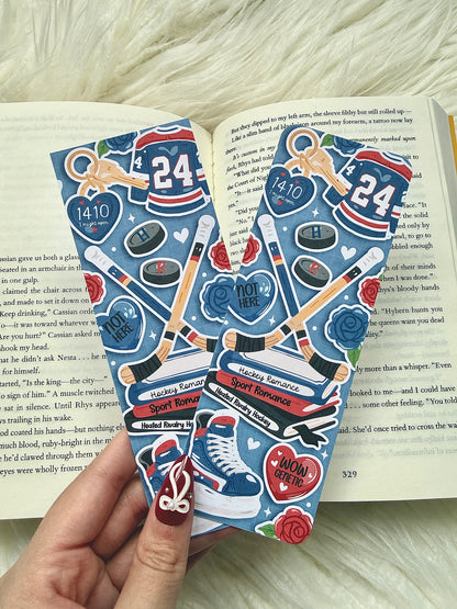 Heated Rivalry Inspired Hockey Romance Bookmark | Sports Romance Bookmark | Hockey Bookish Gift | Ilya & Shane | Rozanov | Hollander