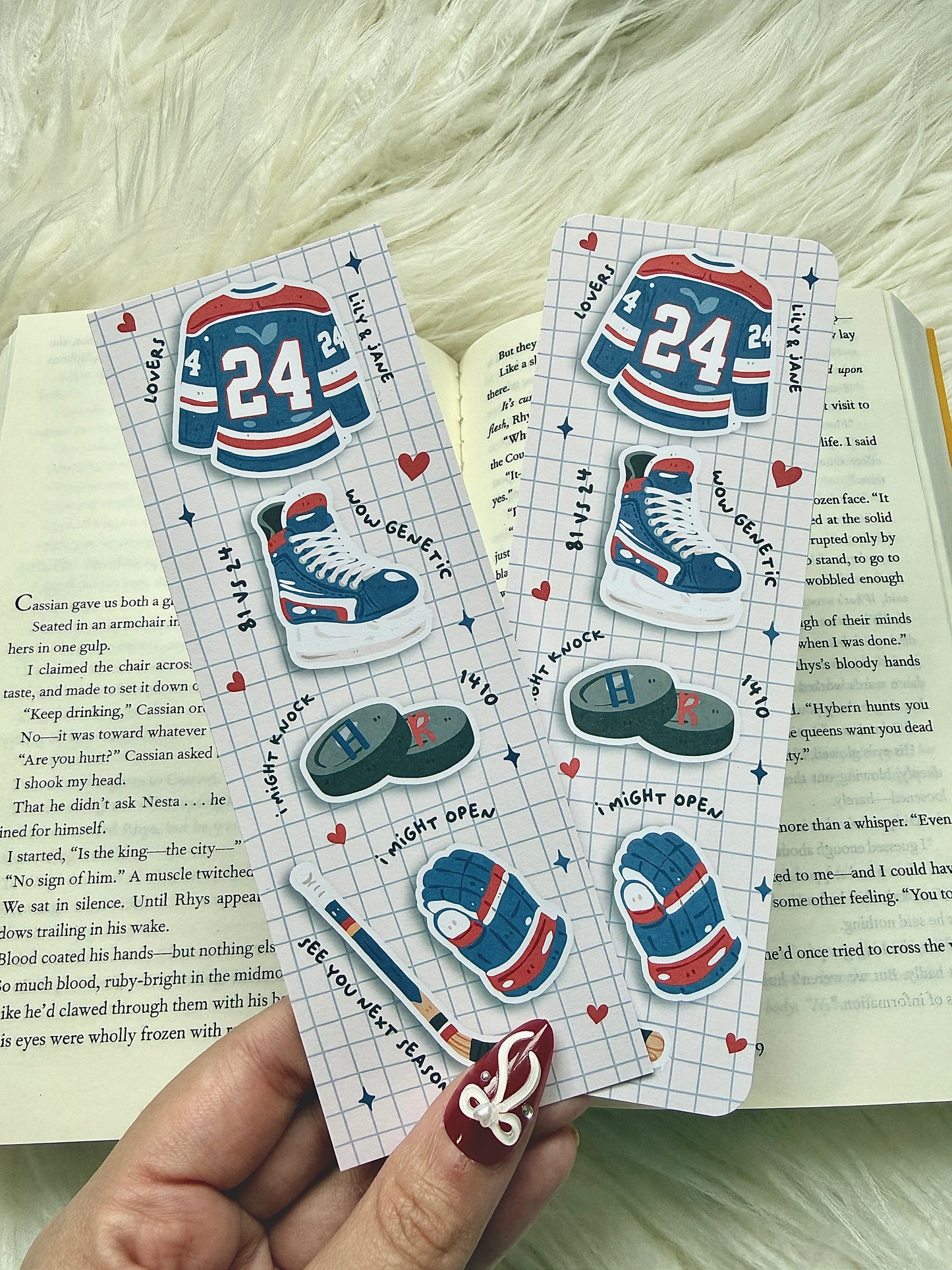 Heated Rivalry Inspired Hockey Romance Bookmark | Sports Romance Bookmark | Hockey Bookish Gift | Ilya & Shane | Rozanov | Hollander