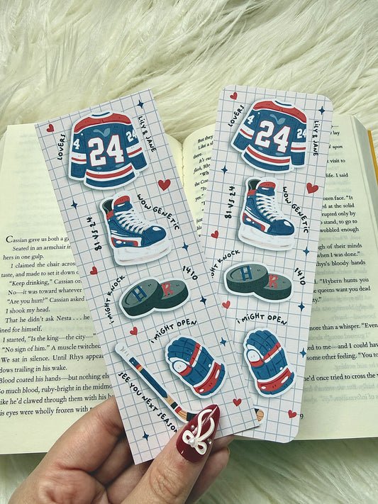 Heated Rivalry Inspired Hockey Romance Bookmark | Sports Romance Bookmark | Hockey Bookish Gift | Ilya & Shane | Rozanov | Hollander