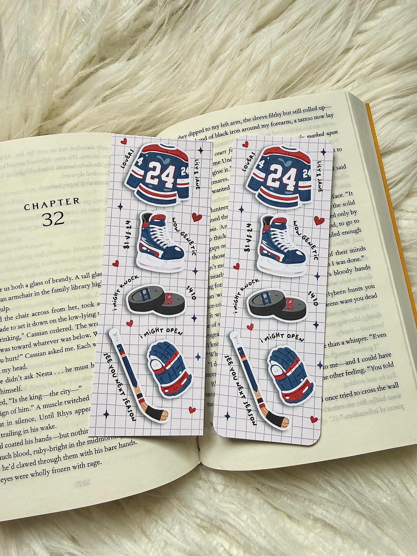 Heated Rivalry Inspired Hockey Romance Bookmark | Sports Romance Bookmark | Hockey Bookish Gift | Ilya & Shane | Rozanov | Hollander