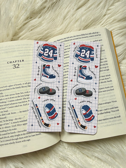 Heated Rivalry Inspired Hockey Romance Bookmark | Sports Romance Bookmark | Hockey Bookish Gift | Ilya & Shane | Rozanov | Hollander