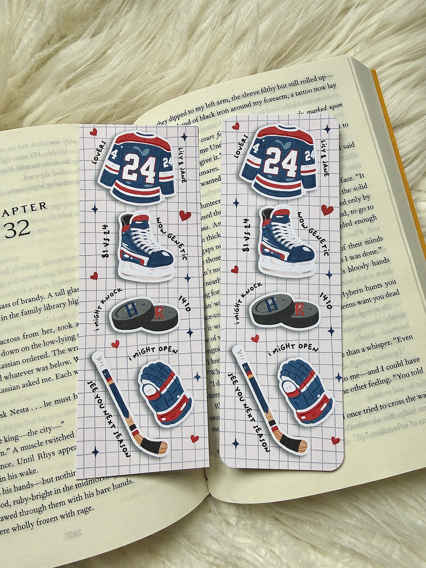 Heated Rivalry Inspired Hockey Romance Bookmark | Sports Romance Bookmark | Hockey Bookish Gift | Ilya & Shane | Rozanov | Hollander