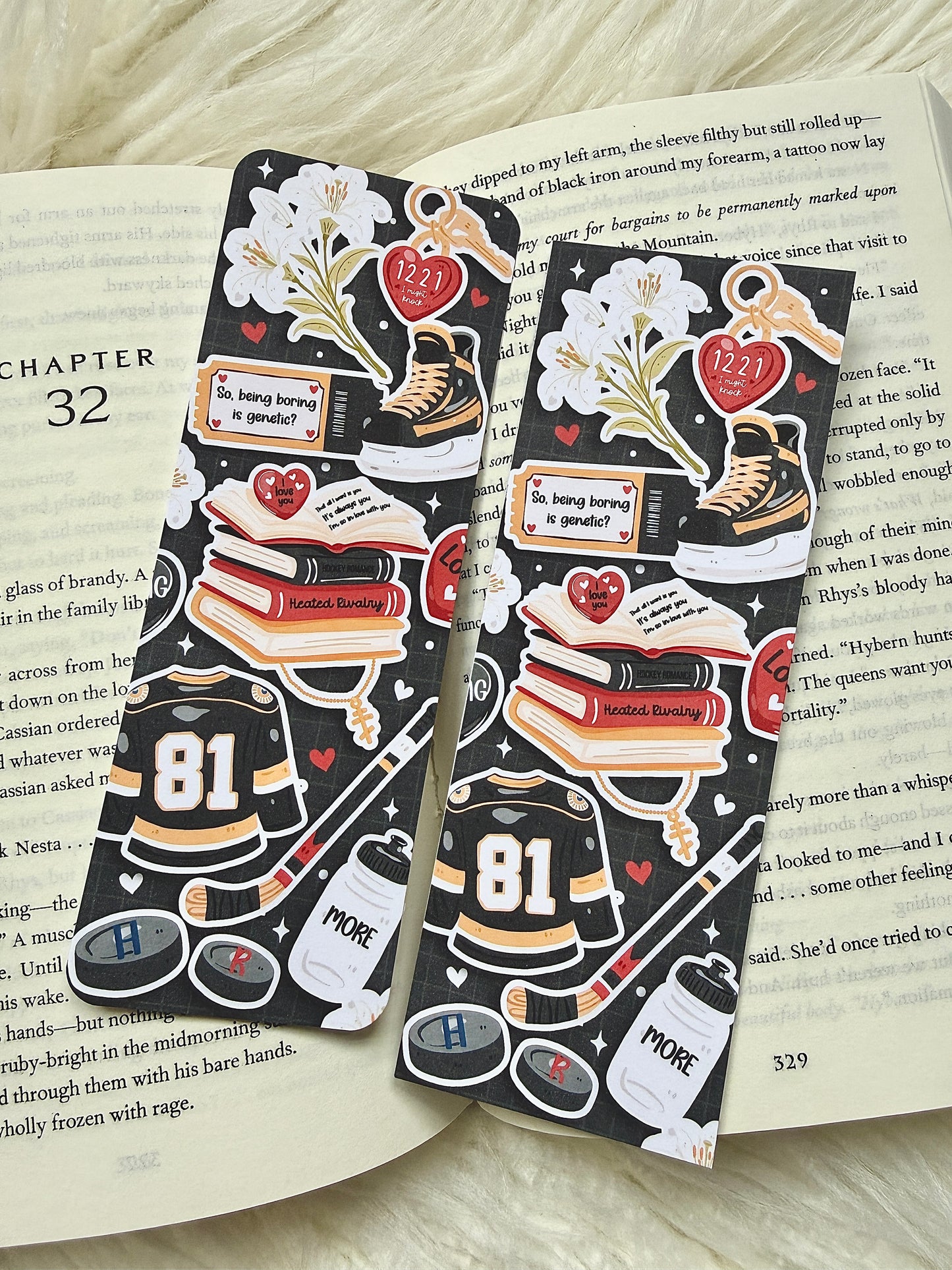 Heated Rivalry Inspired Hockey Romance Bookmark | Sports Romance Bookmark | Hockey Bookish Gift | Ilya & Shane | Rozanov | Hollander