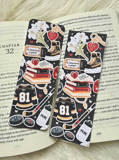 Heated Rivalry Inspired Hockey Romance Bookmark | Sports Romance Bookmark | Hockey Bookish Gift | Ilya & Shane | Rozanov | Hollander