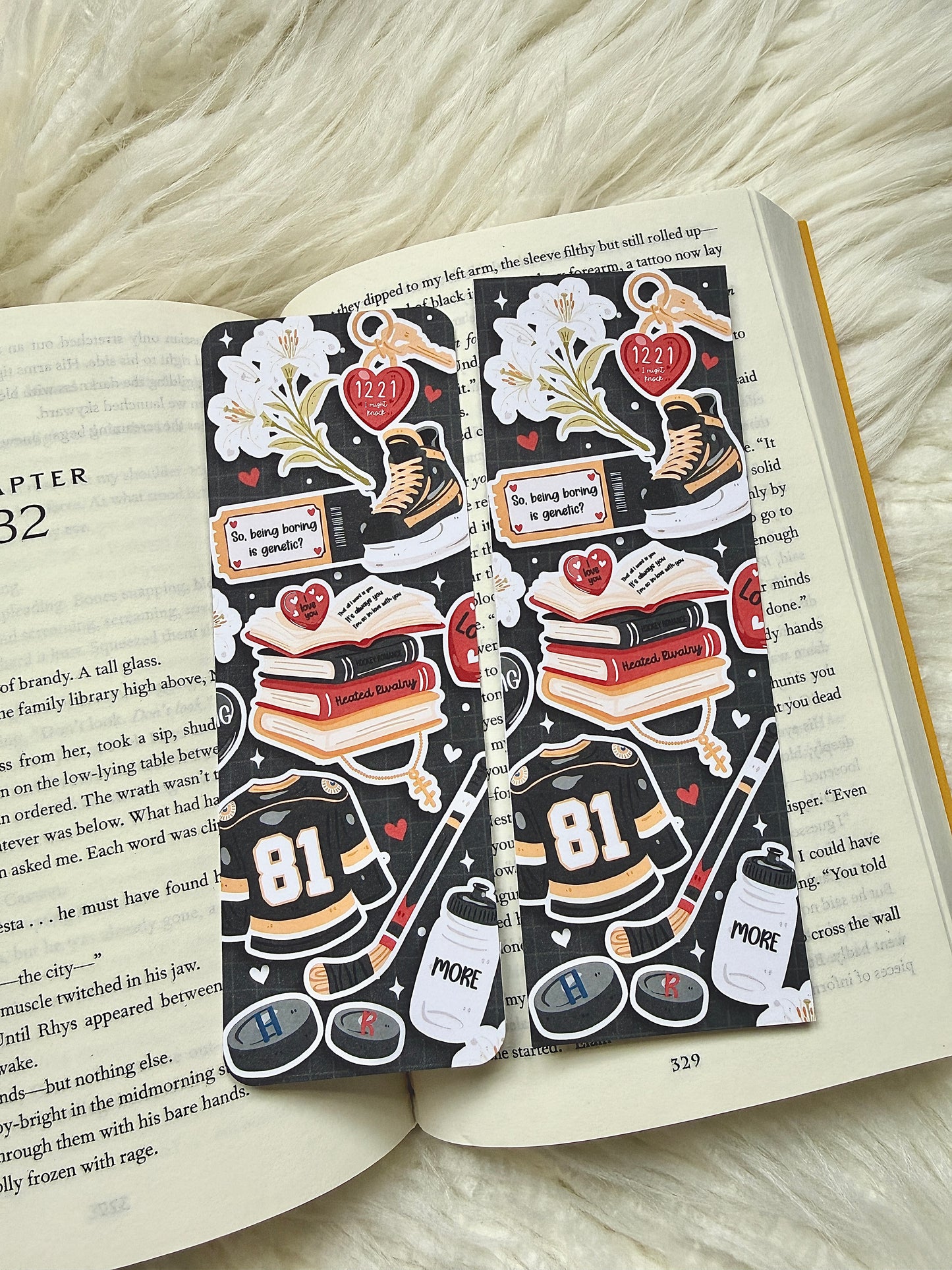 Heated Rivalry Inspired Hockey Romance Bookmark | Sports Romance Bookmark | Hockey Bookish Gift | Ilya & Shane | Rozanov | Hollander