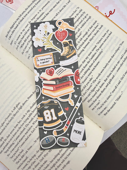 Heated Rivalry Inspired Hockey Romance Bookmark | Sports Romance Bookmark | Hockey Bookish Gift | Ilya & Shane | Rozanov | Hollander