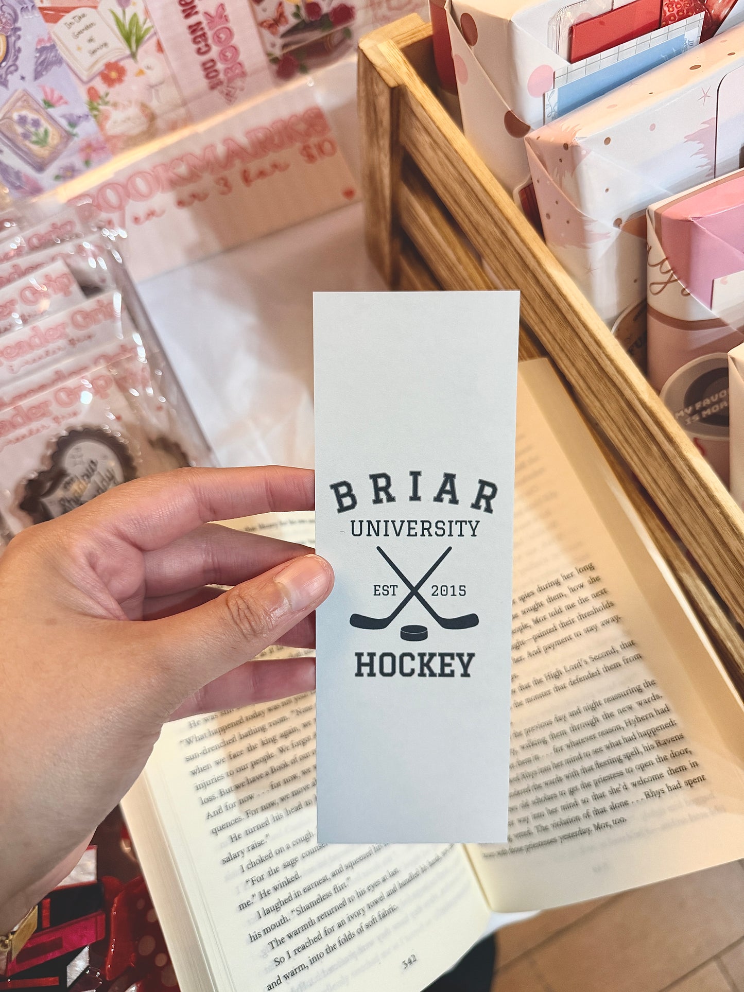 Briar University Hockey Bookmark | Hockey Romance Inspired Bookmark | Sports Romance Gift | Book Lover Gift
