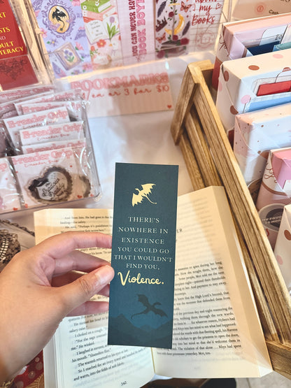 There's Nowhere in Existence I wouldn't Find You Bookmark | Fantasy Romance | Dragon Reader Bookmark Morally Grey | Wingleader