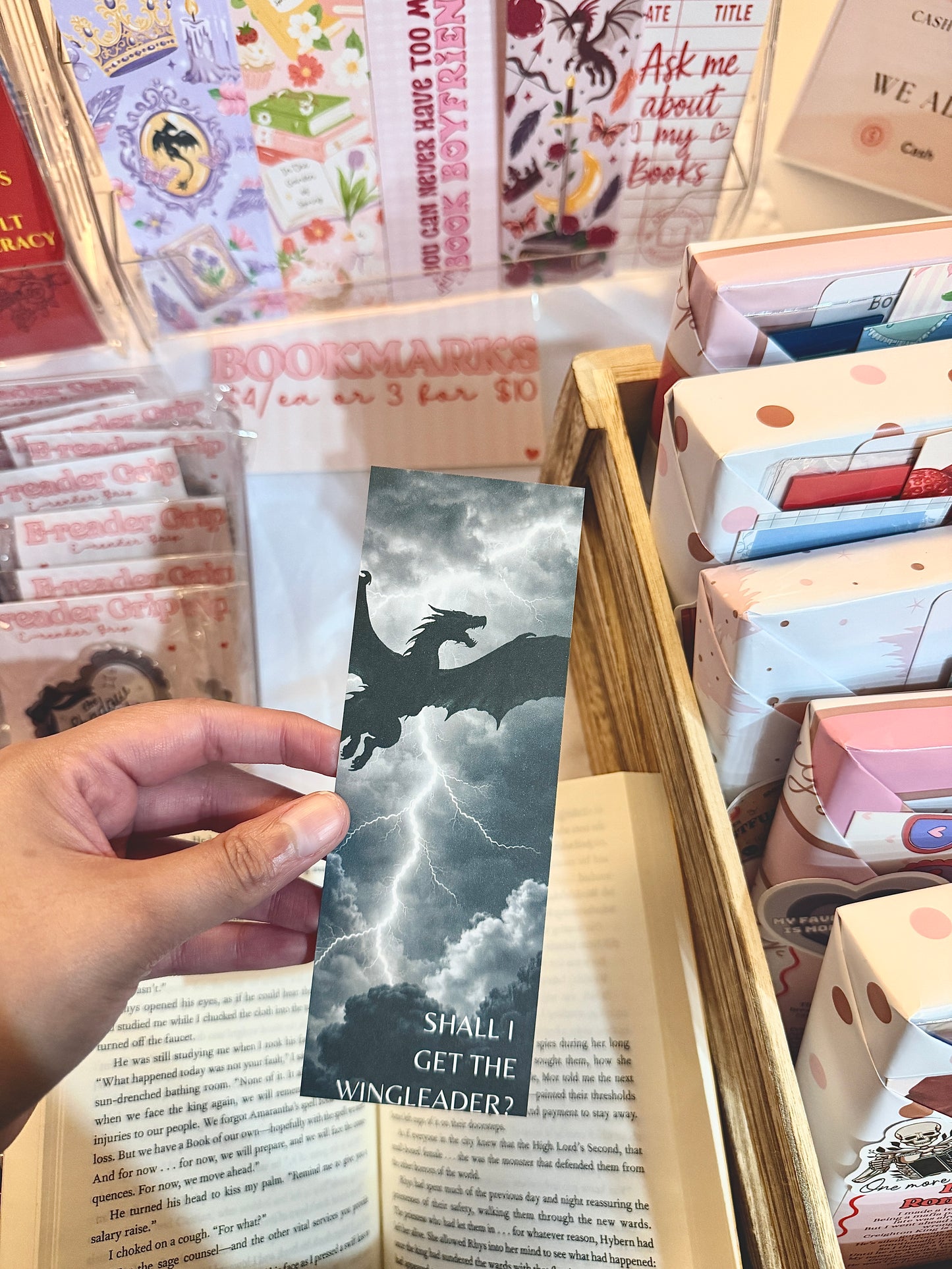 Shall I Get the Wingleader Bookmark | Funny Fantasy Bookmark | Dragon Reader Gift | Fantasy Romance Bookmark