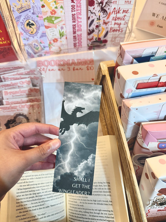 Shall I Get the Wingleader Bookmark | Funny Fantasy Bookmark | Dragon Reader Gift | Fantasy Romance Bookmark