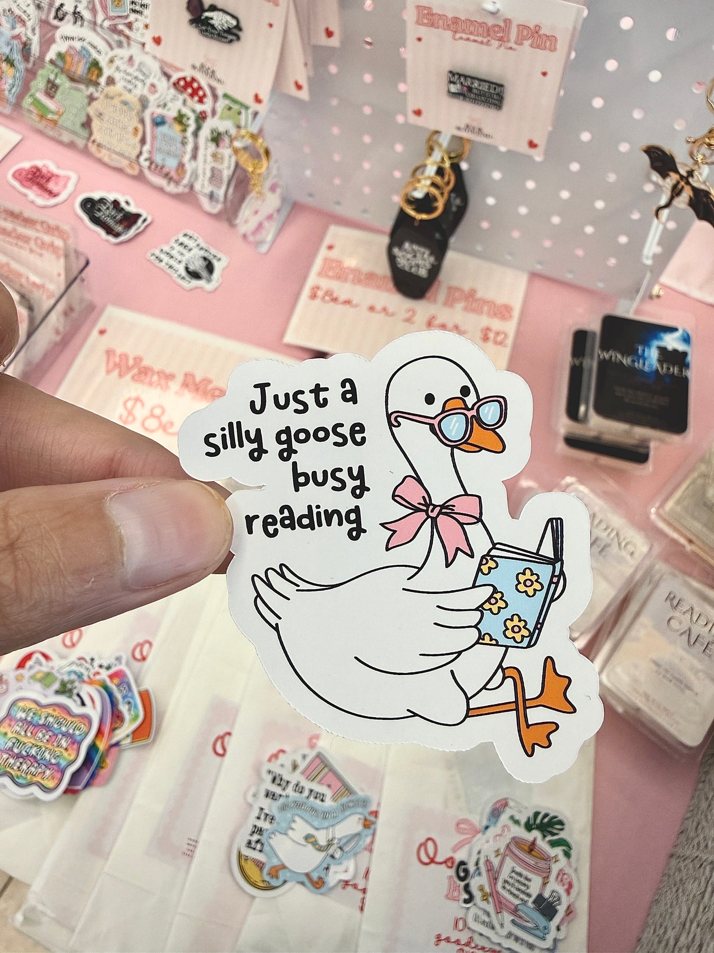 Silly Goose Busy Reading Sticker