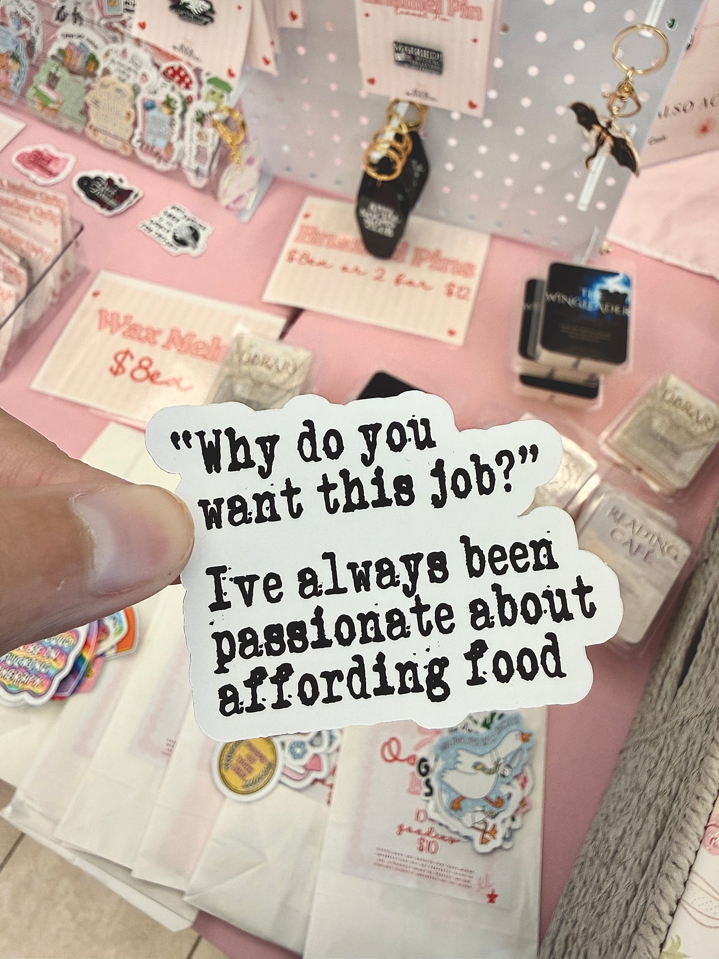 Passionate About Affording Food Sticker