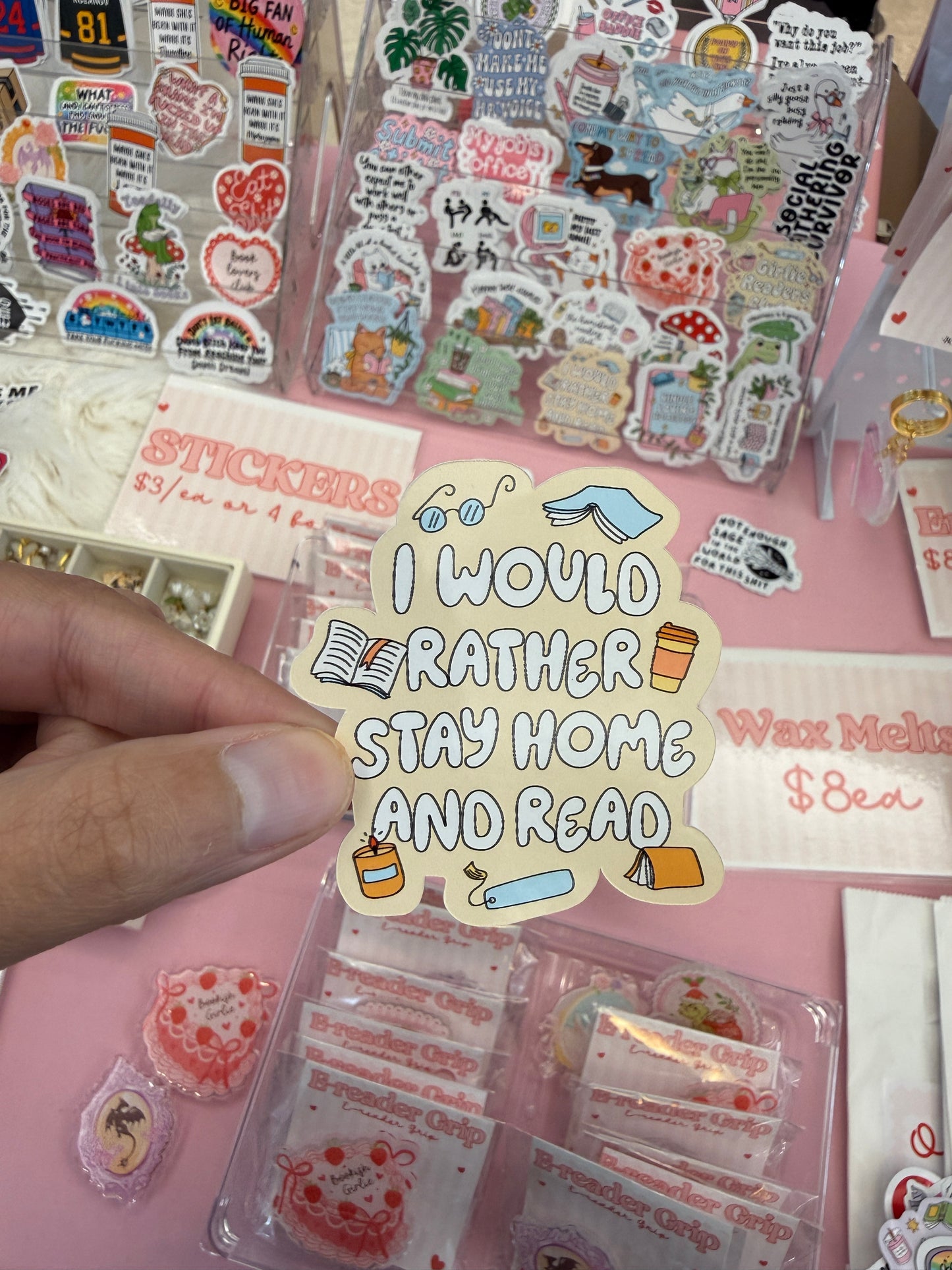 I Would Rather Stay Home and Read Sticker