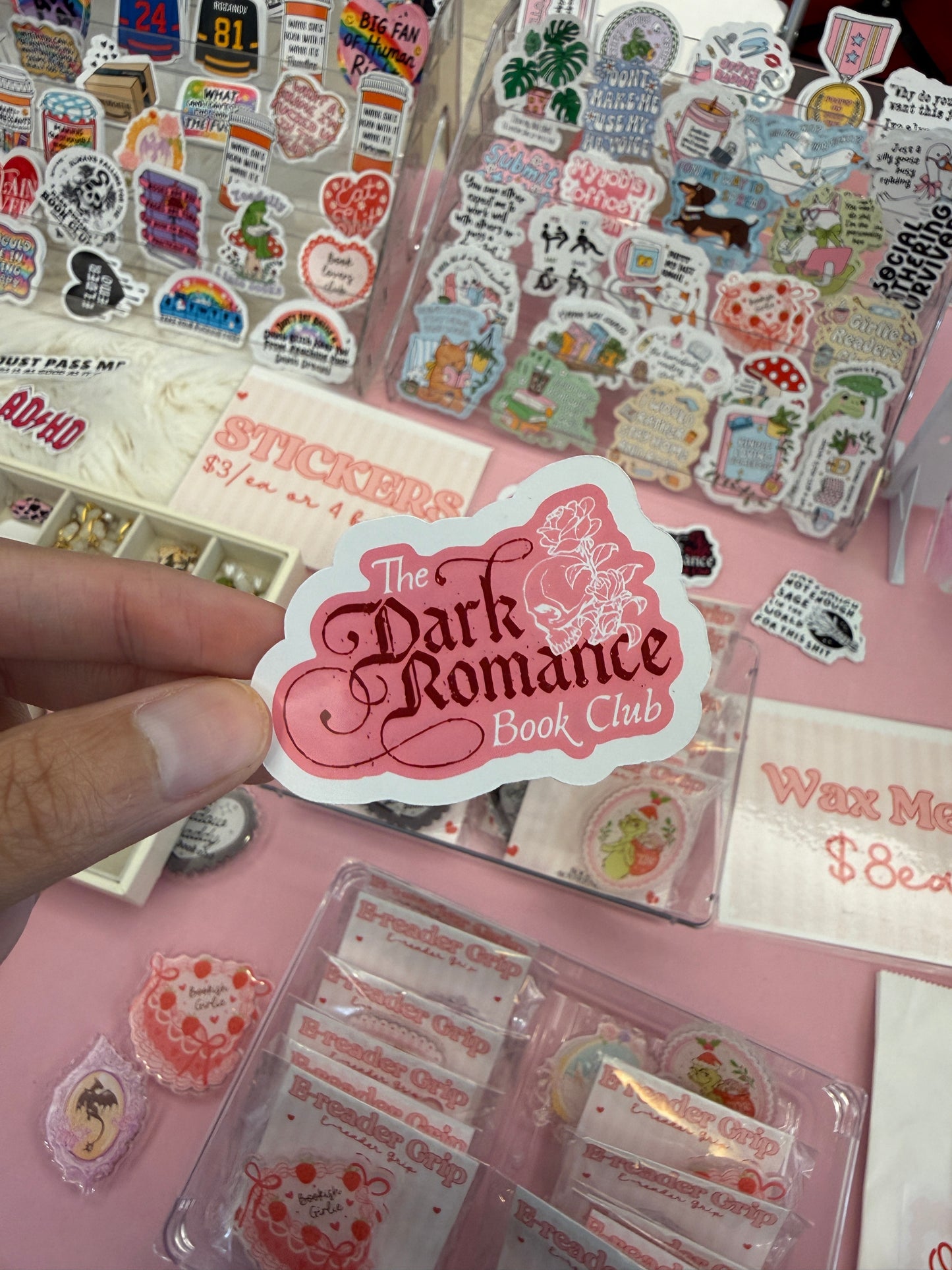 Dark Romance Book Club Sticker – Pink