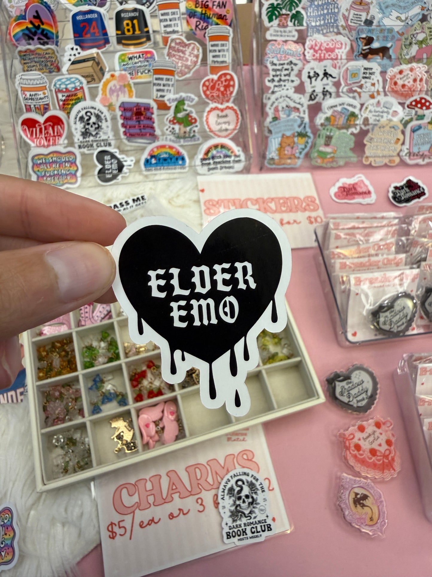 Elder Emo Heart Sticker