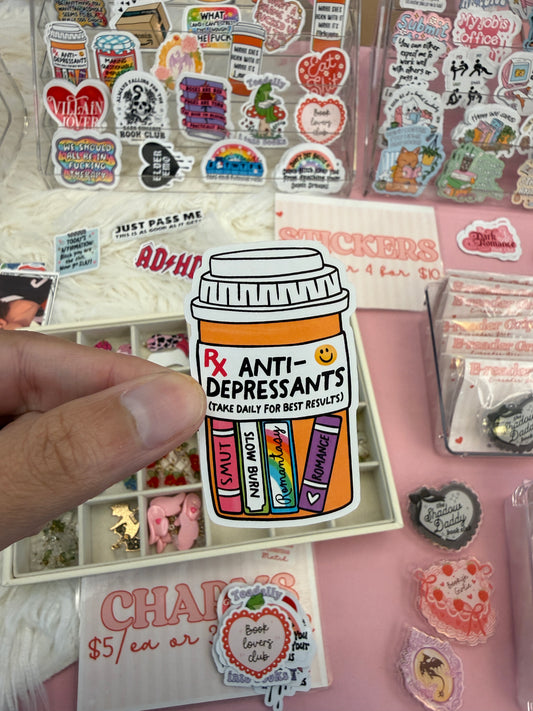 Bookish Antidepressants Sticker