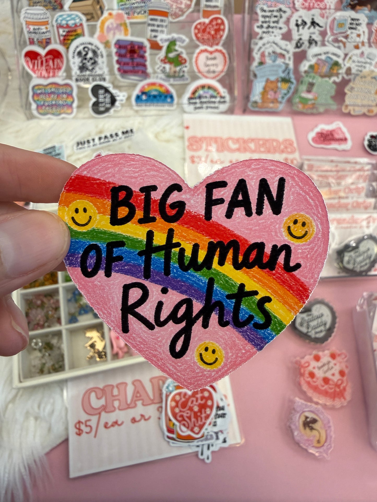 Big Fan of Human Rights Sticker