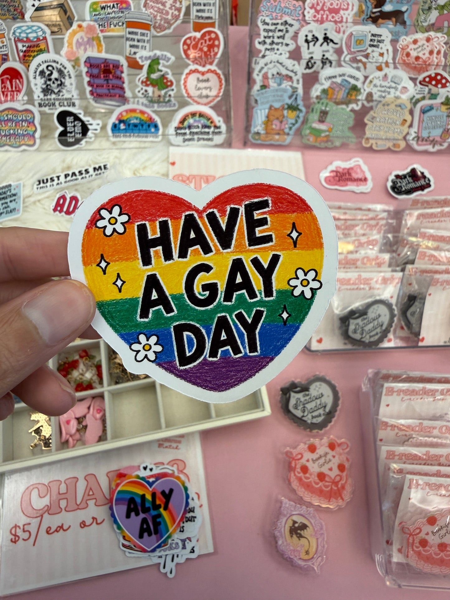 Have a Gay Day Rainbow Heart Sticker