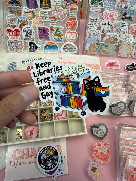 Keep Libraries Free and Gay Sticker