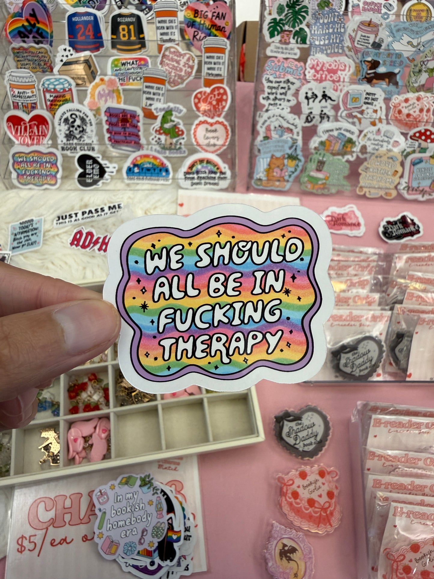 We Should All Be in Fucking Therapy Sticker