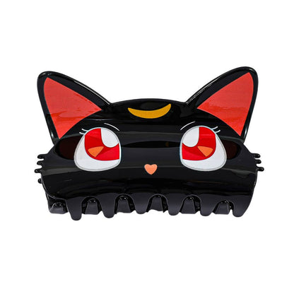 Adorable Big Eyes Black Cat Head Hair Claw Clips : B