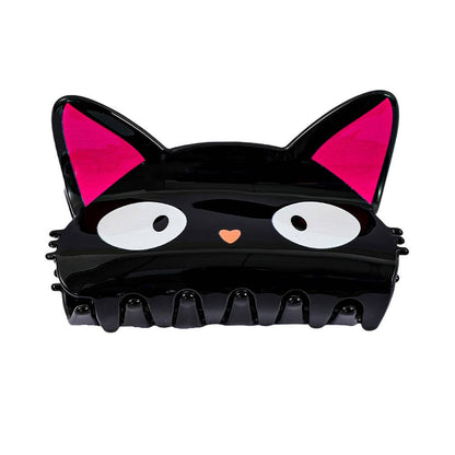 Adorable Big Eyes Black Cat Head Hair Claw Clips : B