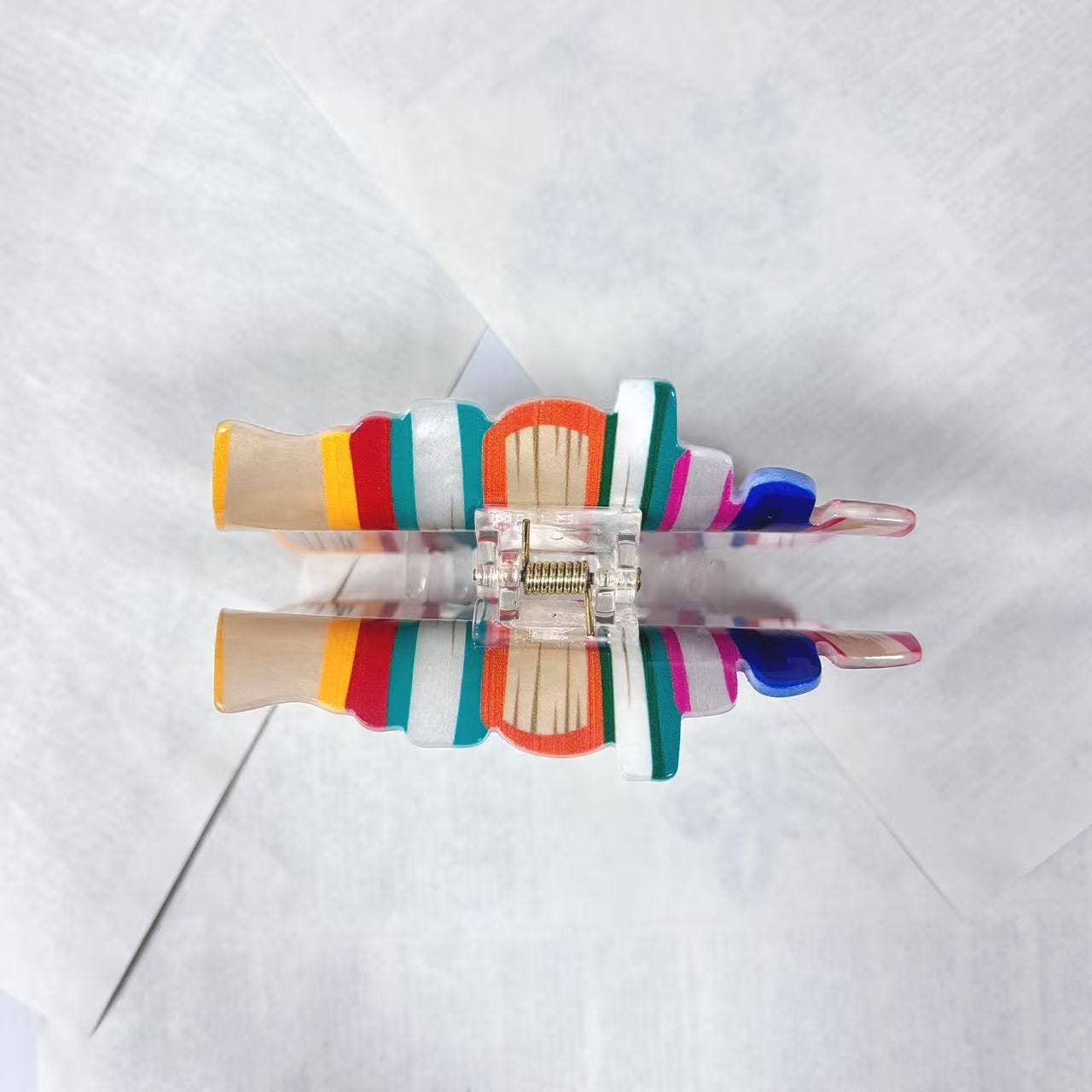 Stacked Books Hair Claw, Back-to-School Book Hair Clip: Colorful