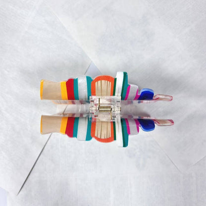 Stacked Books Hair Claw, Back-to-School Book Hair Clip: Colorful