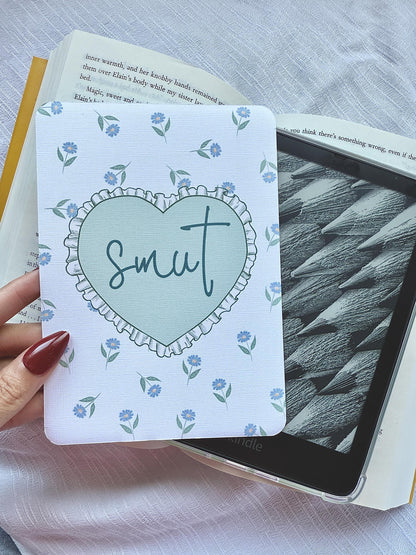 Smut Kindle Insert | Floral Heart Bookish Insert for Romance Readers & E-Book Lovers | Bookish Decor for Kindle | Bookish Gift for Readers