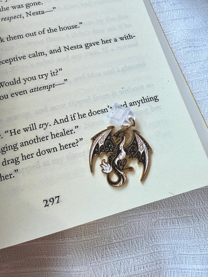 Dragon Kindle Charm, Fantasy Phone Charm, Bookish Accessory for Readers, Dragon Lover Gift, Bookish Kindle Accessory, Gothic Witchy Charm