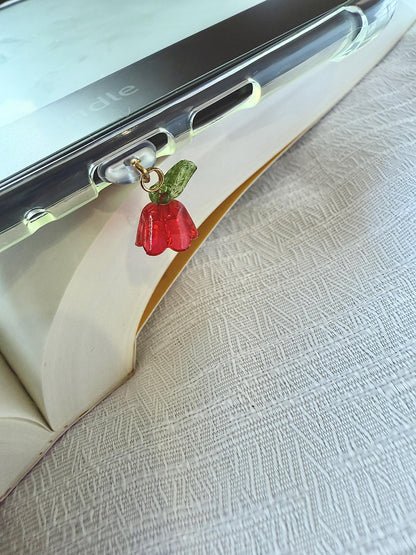 Rose Kindle Charm, Romance Phone Charm, Bookish Accessory for Readers, Rose Lover Gift, Bookish Kindle Accessory, Romance Fantasy Charm
