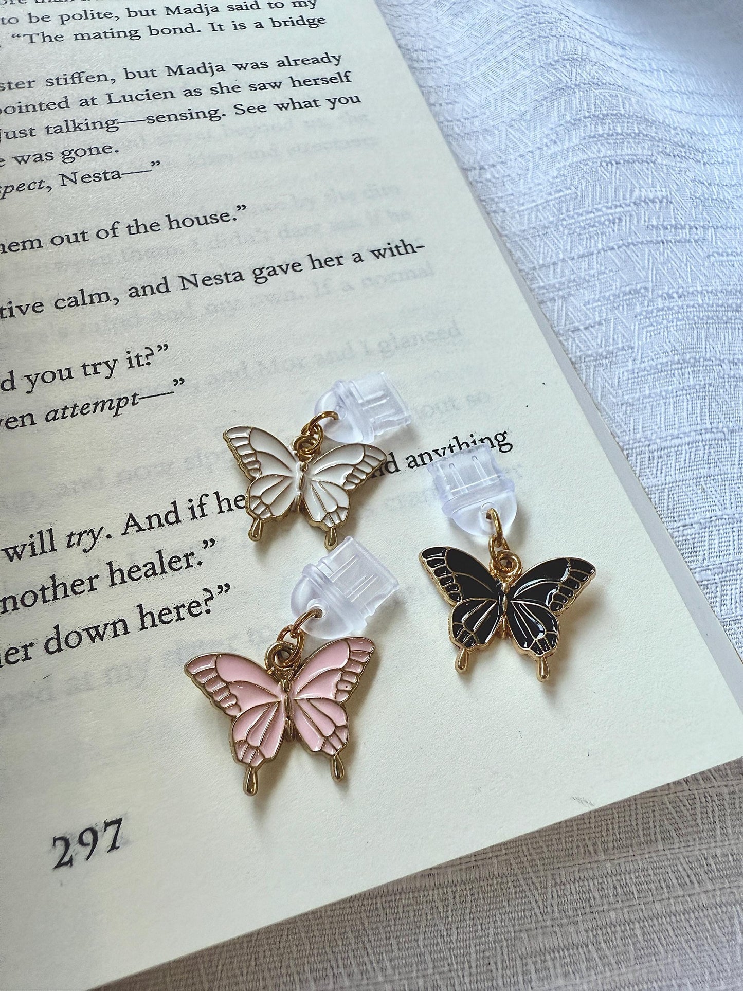Butterfly Kindle Charm, Cute Phone Charm, Bookish Accessory for Readers, Book Lover Gift, Aesthetic Kindle Accessory