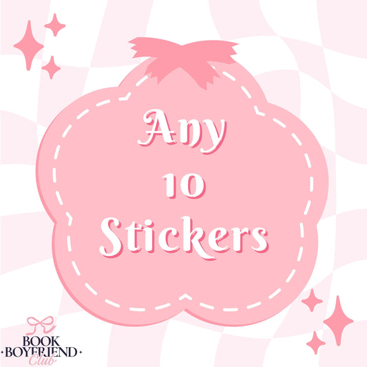Any 10 Stickers Bundle | Mix & Match Bookish Sticker Set | Romance Reader Gift | Book Lover Bundle | Booktok Aesthetic Reading Gift