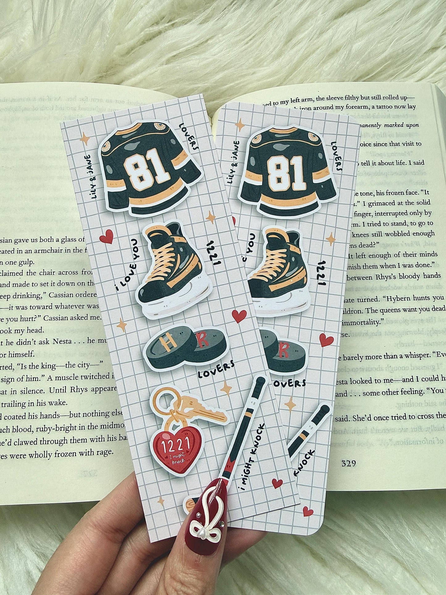 Heated Rivalry Inspired Hockey Romance Bookmark | Sports Romance Bookmark | Hockey Bookish Gift | Ilya & Shane | Rozanov | Hollander