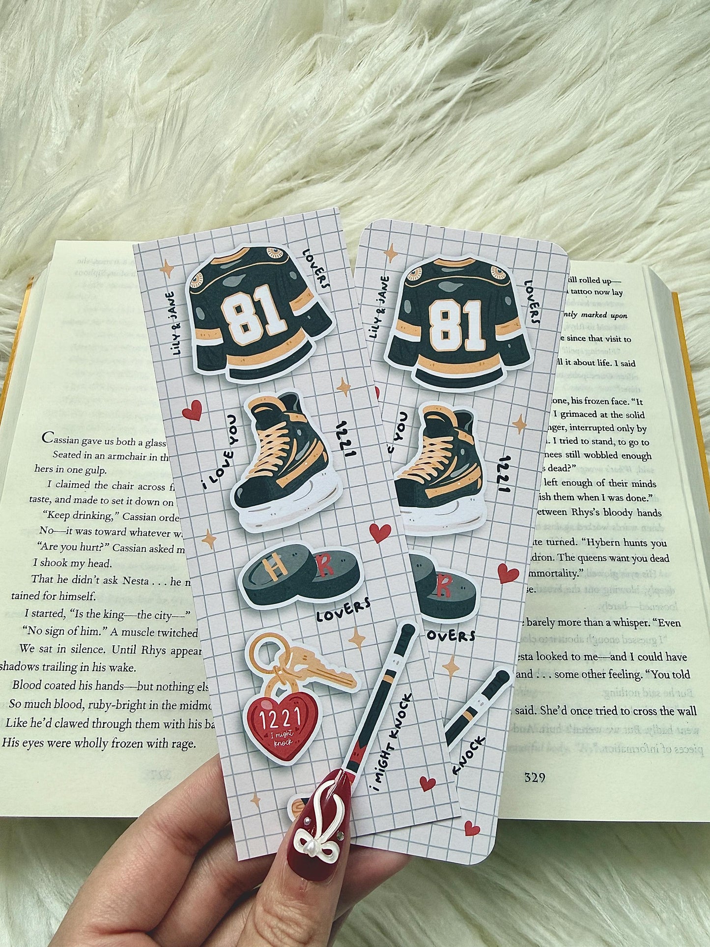 Heated Rivalry Inspired Hockey Romance Bookmark | Sports Romance Bookmark | Hockey Bookish Gift | Ilya & Shane | Rozanov | Hollander