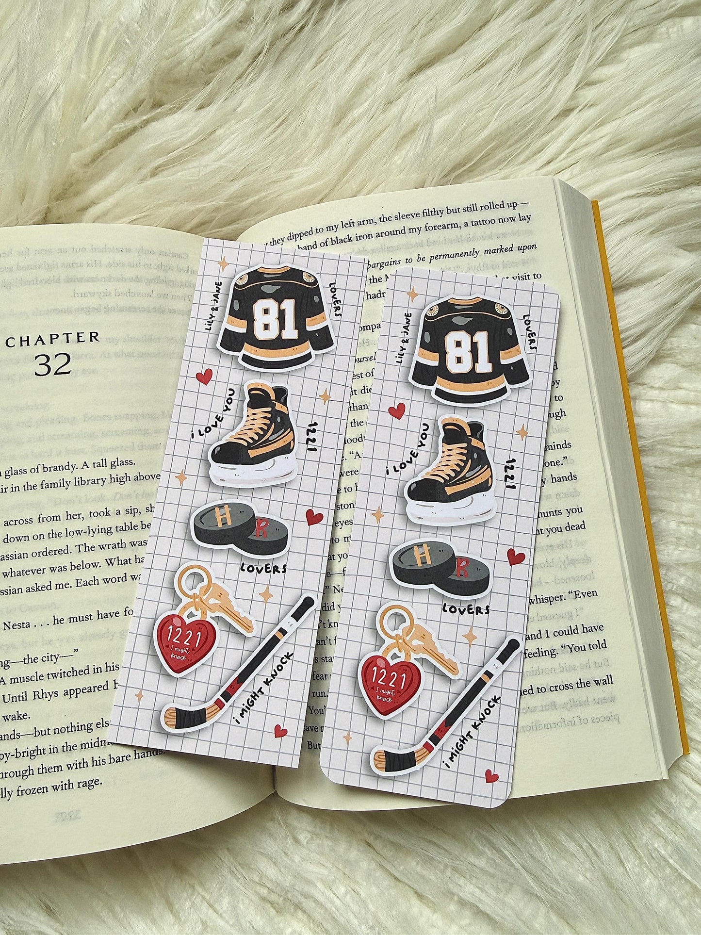 Heated Rivalry Inspired Hockey Romance Bookmark | Sports Romance Bookmark | Hockey Bookish Gift | Ilya & Shane | Rozanov | Hollander