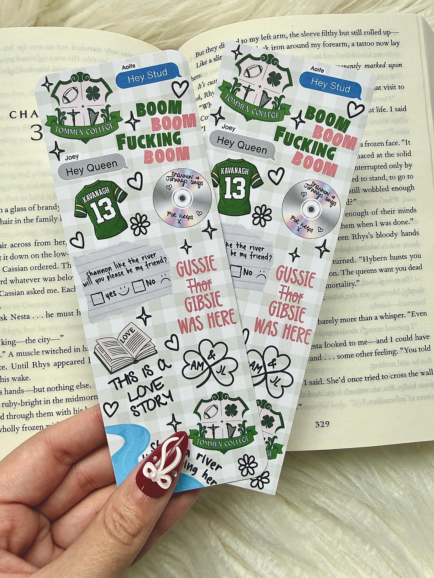 Boys of Tommen Bookmark | Johnny Kavanagh Shannon Lynch | Binding 13 & Keeping 13 Inspired | Bookish Gift for Romance Readers | Sports