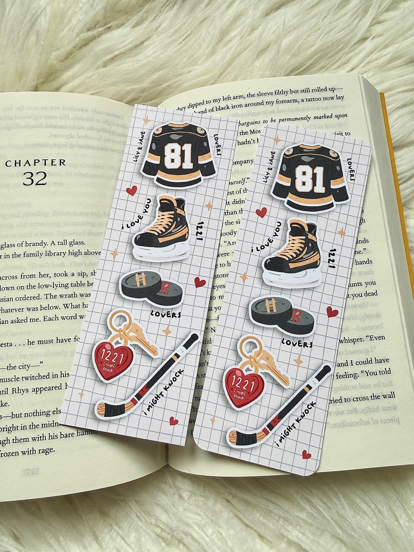 Heated Rivalry Inspired Hockey Romance Bookmark | Sports Romance Bookmark | Hockey Bookish Gift | Ilya & Shane | Rozanov | Hollander