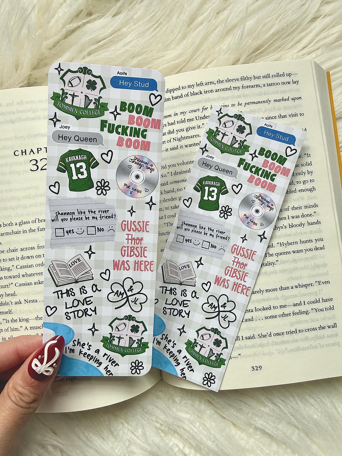 Boys of Tommen Bookmark | Johnny Kavanagh Shannon Lynch | Binding 13 & Keeping 13 Inspired | Bookish Gift for Romance Readers | Sports