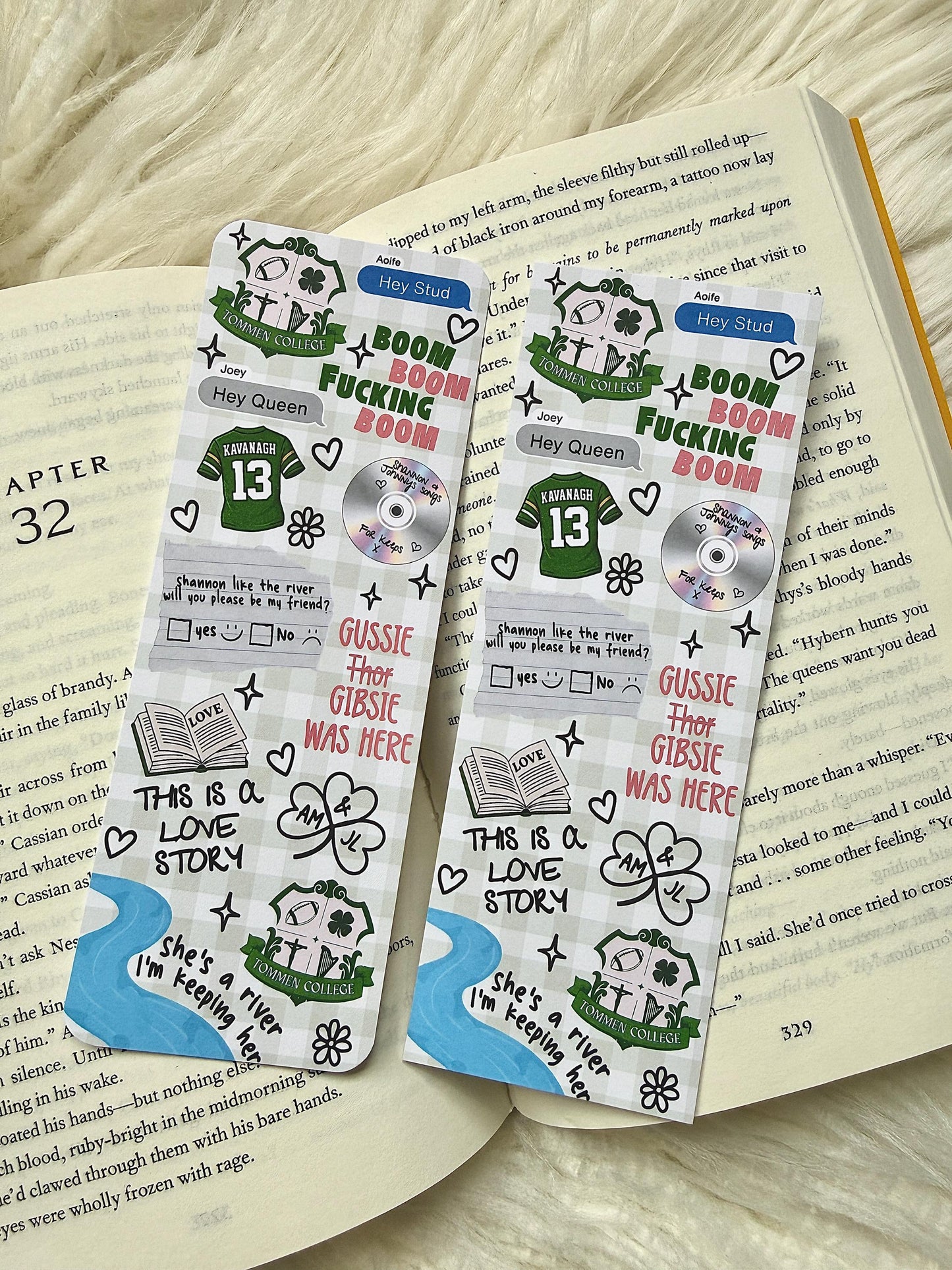 Boys of Tommen Bookmark | Johnny Kavanagh Shannon Lynch | Binding 13 & Keeping 13 Inspired | Bookish Gift for Romance Readers | Sports
