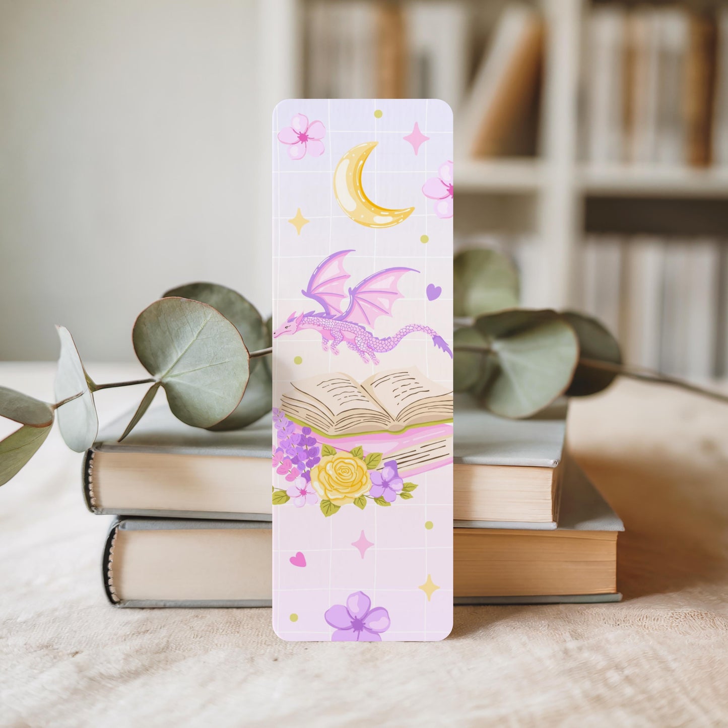 Dragon Bookmark | Fantasy Bookmark | Cute Fantasy Reader Gift | Pastel Aesthetic Bookmark | Book Lover Gift |