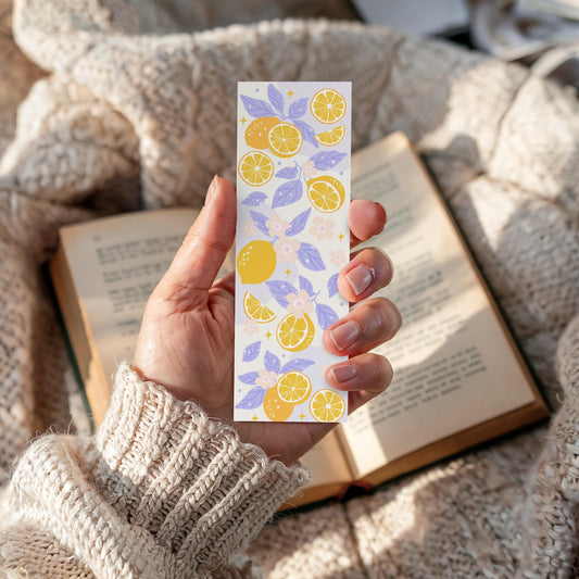Lemon Floral Bookmark | Cottagecore Bookmark | Spring Bookmark | Cute Fruit Bookmark | Book Lover Gift |