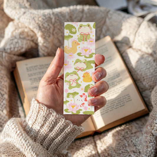 Frog Bookmark | Duck Bookmark | Cottagecore Bookmark | Cute Animal Bookmark | Cozy Reader Gift | Kawaii Bookmark